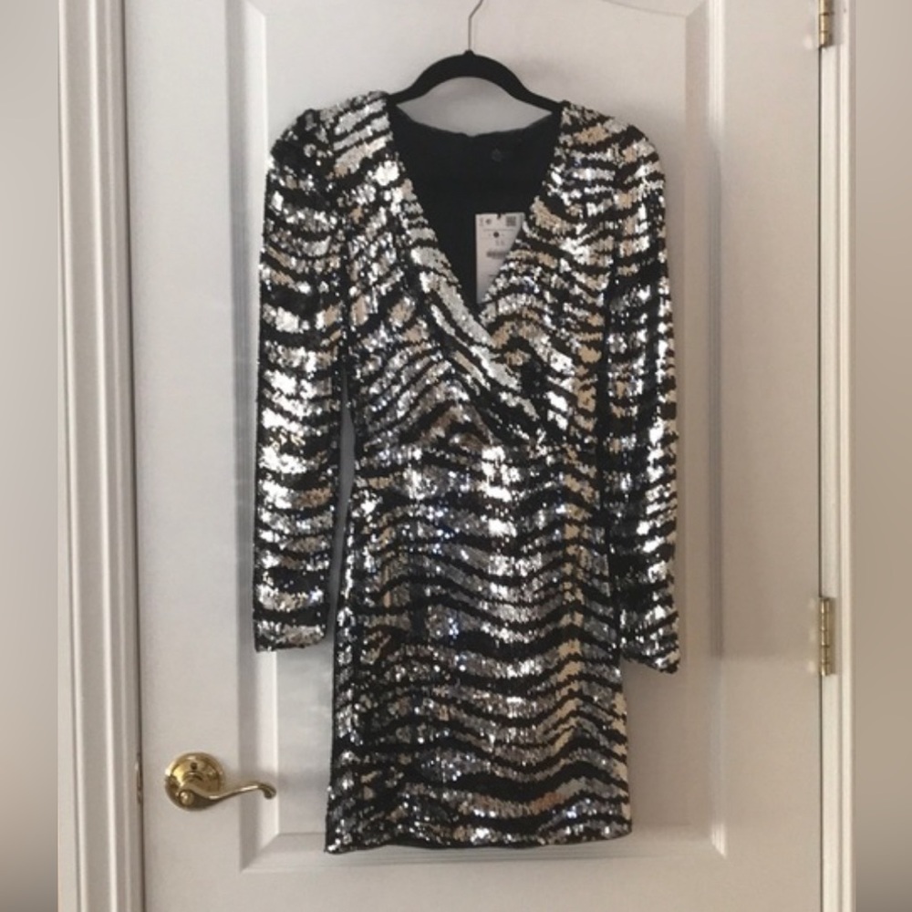 🖤🩶  Sequin Party Mini Dress